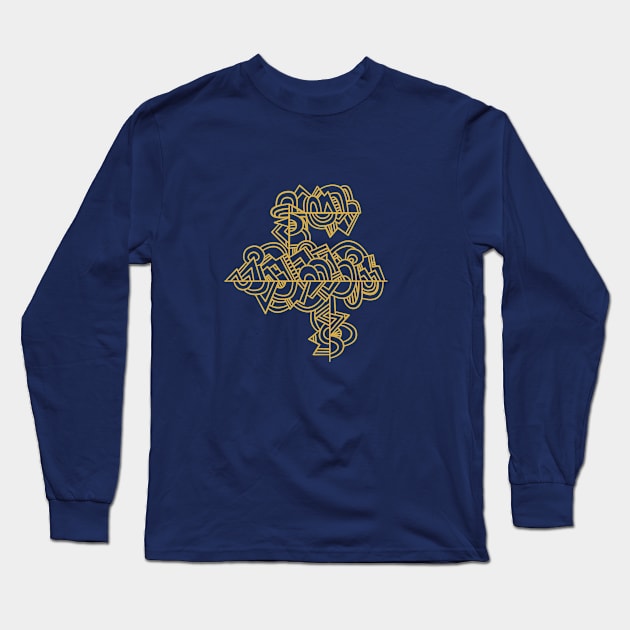 zendoodle gold Long Sleeve T-Shirt by Hopeonedayarts